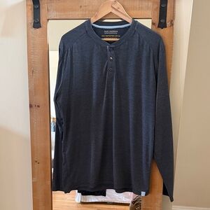Faherty Charcoal Long Sleeve Henley